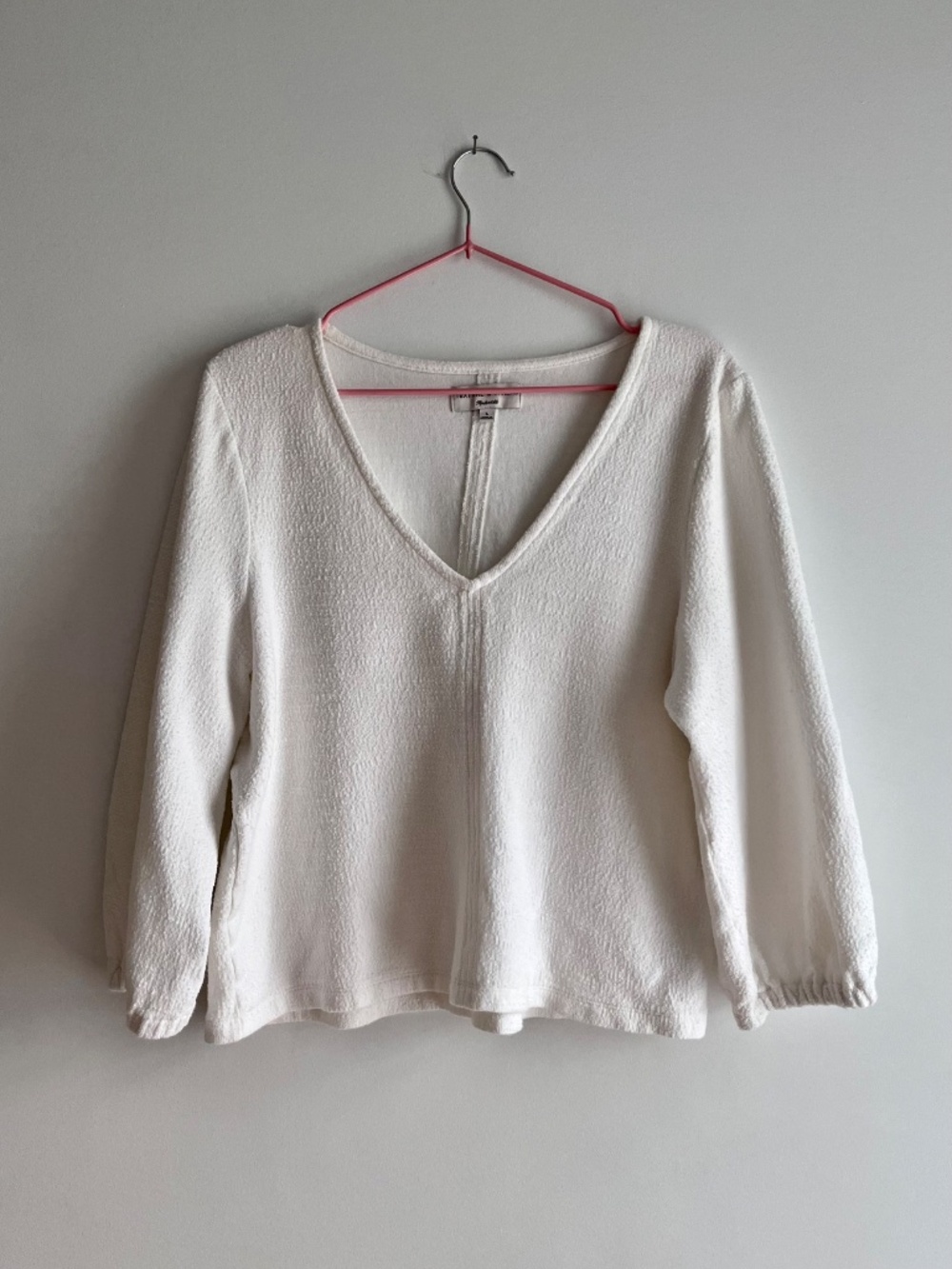 Madewell 100% cotton blouse in off-white -Size L